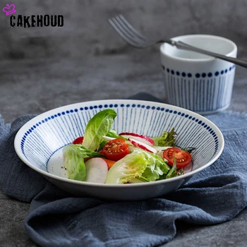 

Japanese Style Ceramic Dinner Plate Household Steak Plate Fruit Plate Restaurant Serving Plate Household Kitchen Tableware