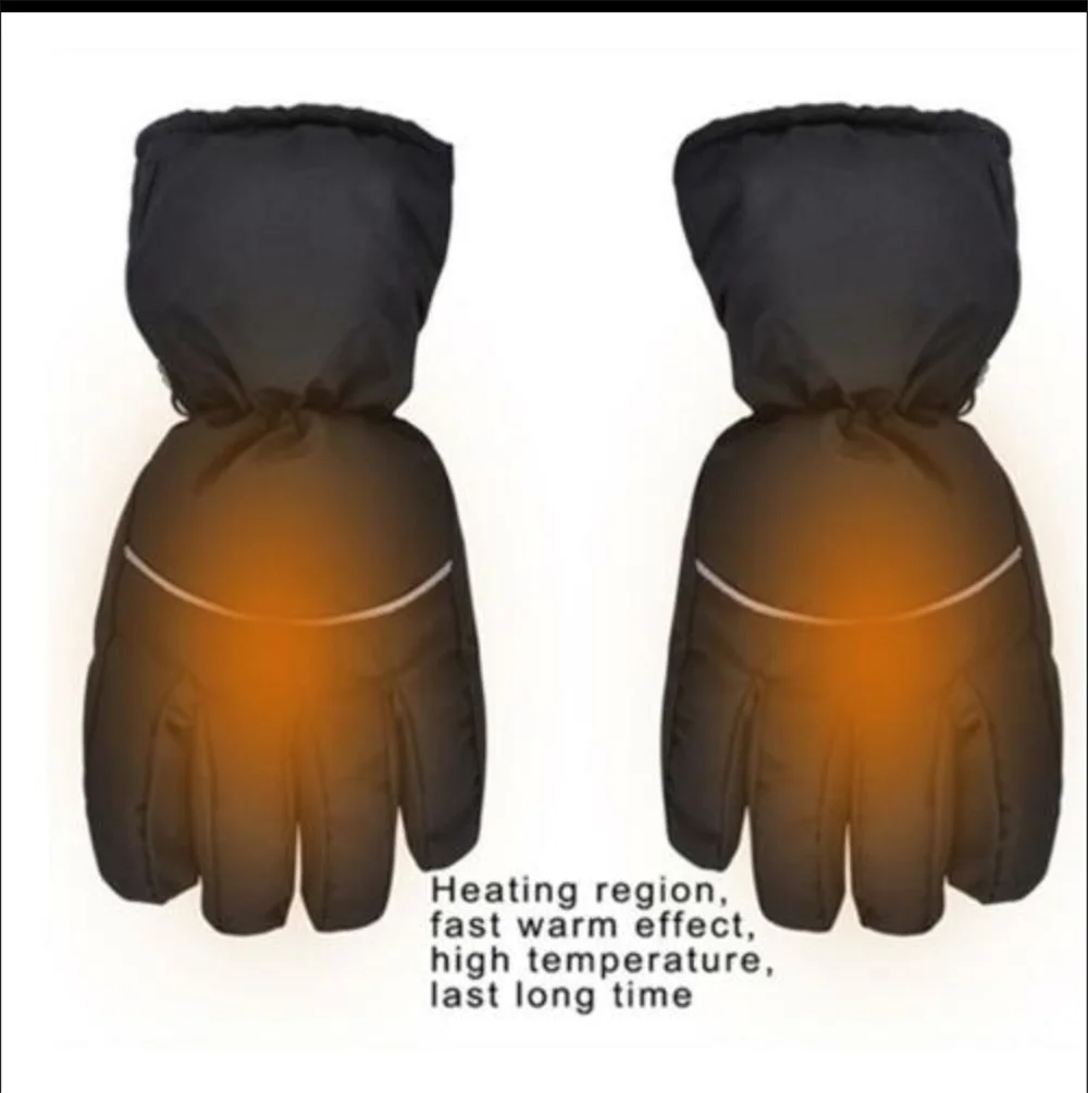 1 пара, перчатки с электрическим подогревом, теплые, на пальцах, на батарейках, для мотоцикла, для спорта, для мужчин и женщин, перезаряжаемые, на батарейках, перчатки