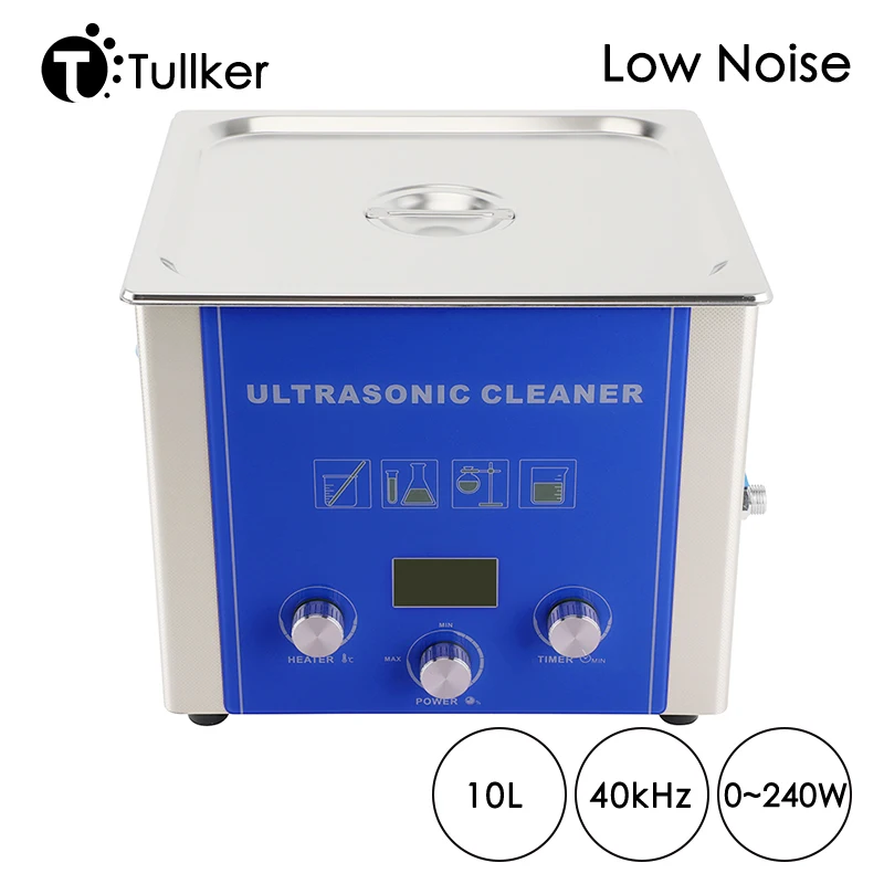 Ultrasonic Cleaner 10l Bath Temperature Heat Power Set Dpf Oil Rust Degreaser Remove Ultra Sonic