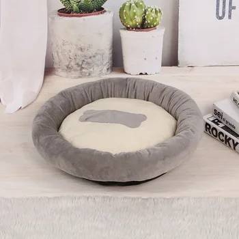 

JORMEL Round Dog Bed Bone Print For Dog Cat Winter Warm Sleeping Lounger Mat Puppy Kennel Pet Bed Machine Washable