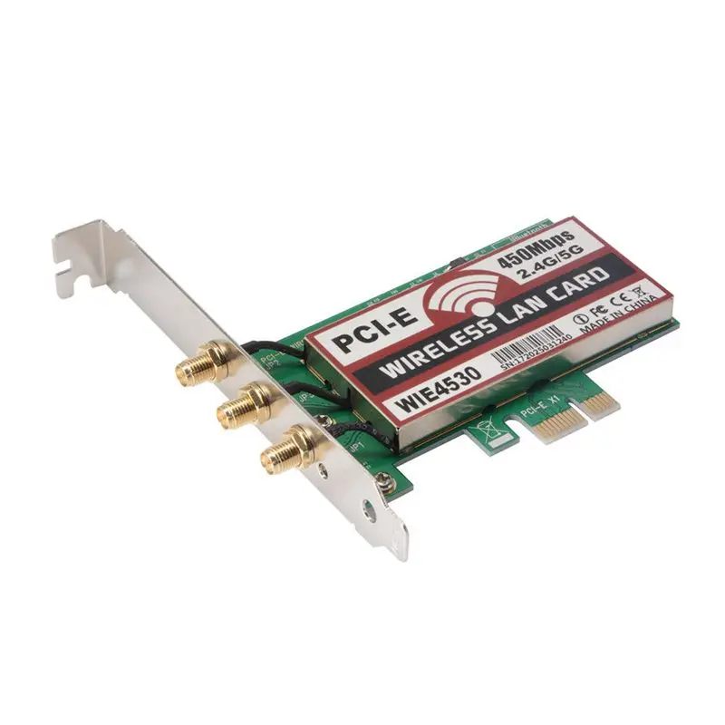 FFYY-2.4G/5 ГГц Беспроводная 450 Мбит/с PCI-E карта WiFi сетевая антенна LAN Ethernet AC990