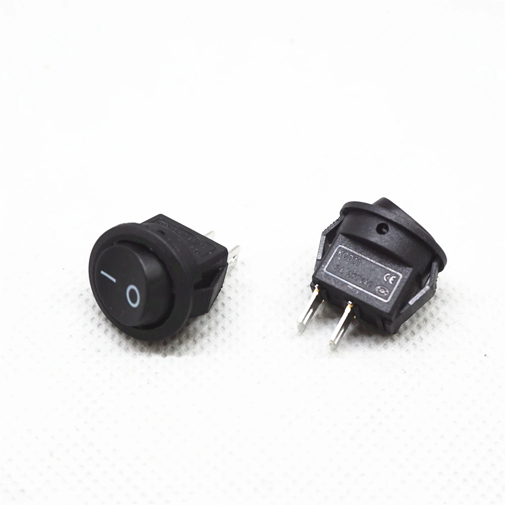 100PCS KCD 15mm KCD11 rocker switch 2PIN I/O button power switches small size Round KCD-15 Dropshipping | Обустройство дома