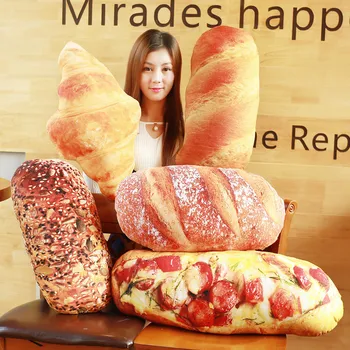 

Bread Design Plush Throw Cushion Removable and Washable Decorative Pillow for Kids Room Girlfriend Present Stuffed Toy