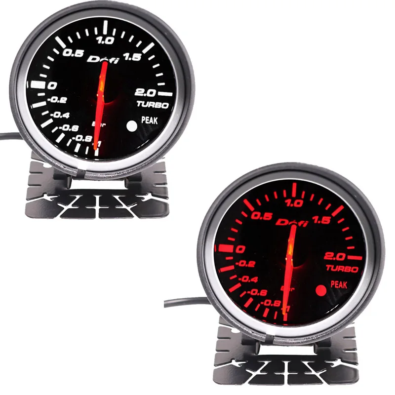 Df автомобильный турбоманометр Тахометр измеритель давления масла с красно-белой светодиодной подсветкой 12 В датчик давления