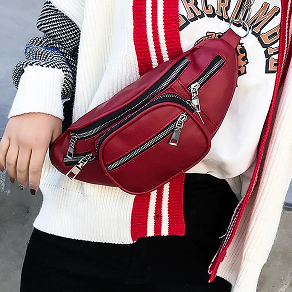 Новая женская многофункциональная поясная сумка Женская поясная сумка модные мешки кожаные для телефона маленькая поясная сумка