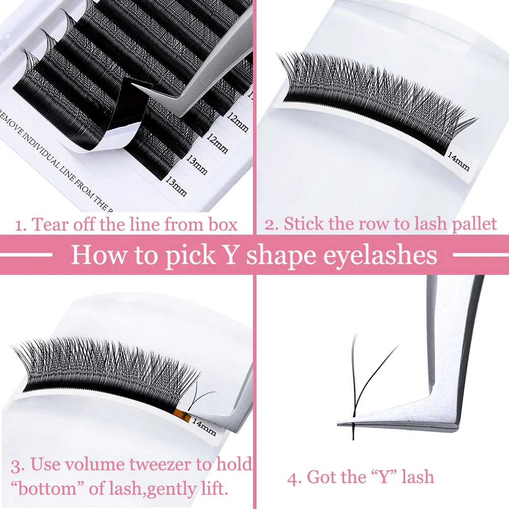 Fadvan Y Shape Eyelashes Extension YY Fake Eyelash Building Mesh Soft Faux Mink YY/VV Lashes Extension Split Tip Makeup Supplies Fadvan Y Shape Eyelashes Extension YY Fake Eyelash Building Mesh Soft Faux Mink YY/VV Lashes Extension Split Tip Makeup Supplies