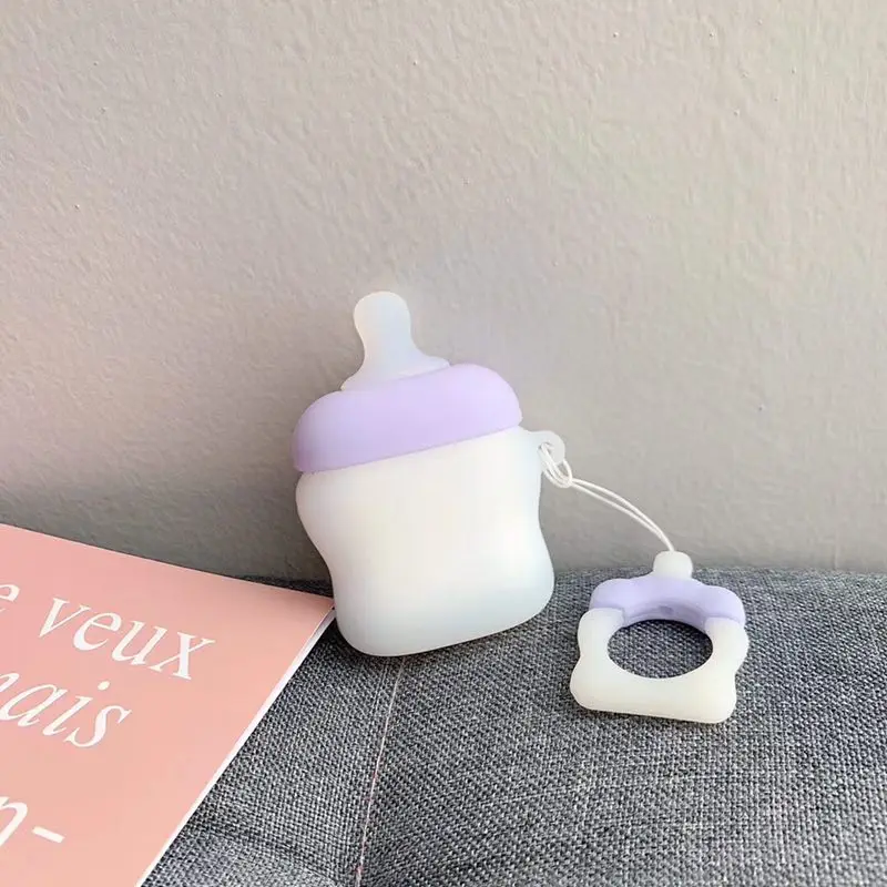 Чехол для Airpods2 силиконовый чехол ТПУ Брелок чехол для Airpod защита от пыли Чехол для iPhone airpods защита милый мультфильм Etui