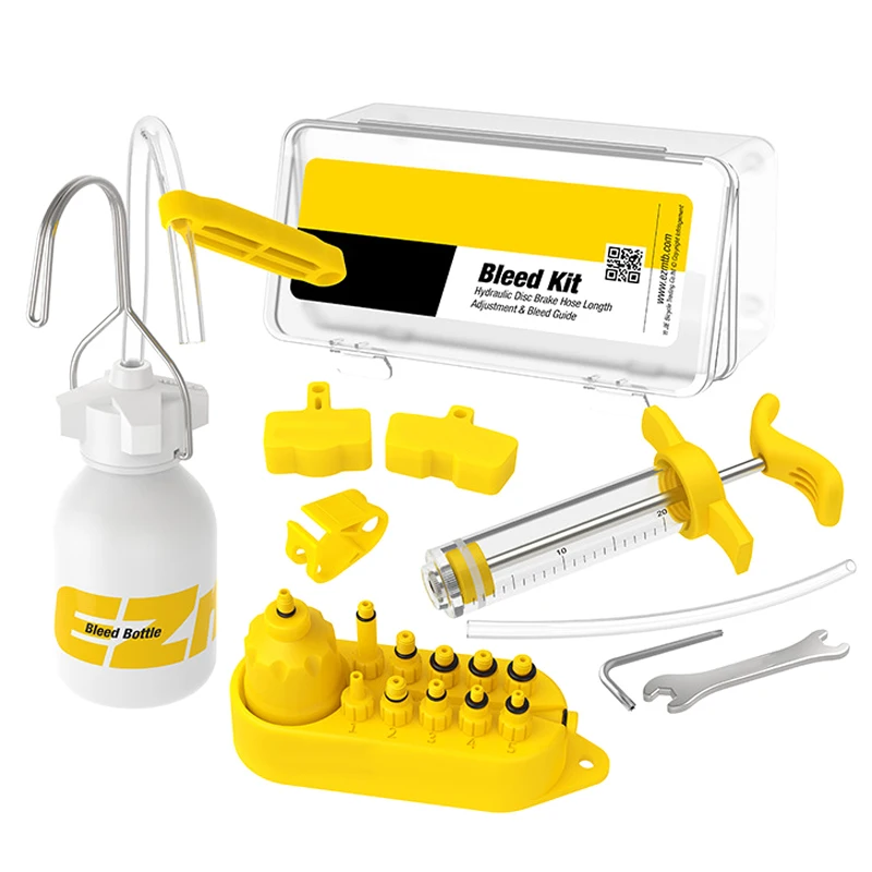 Горный велосипед дисковый тормоз минеральное масло Bleed Kit Аксессуары для ремонта BHD2 - Цвет: Цвет: желтый