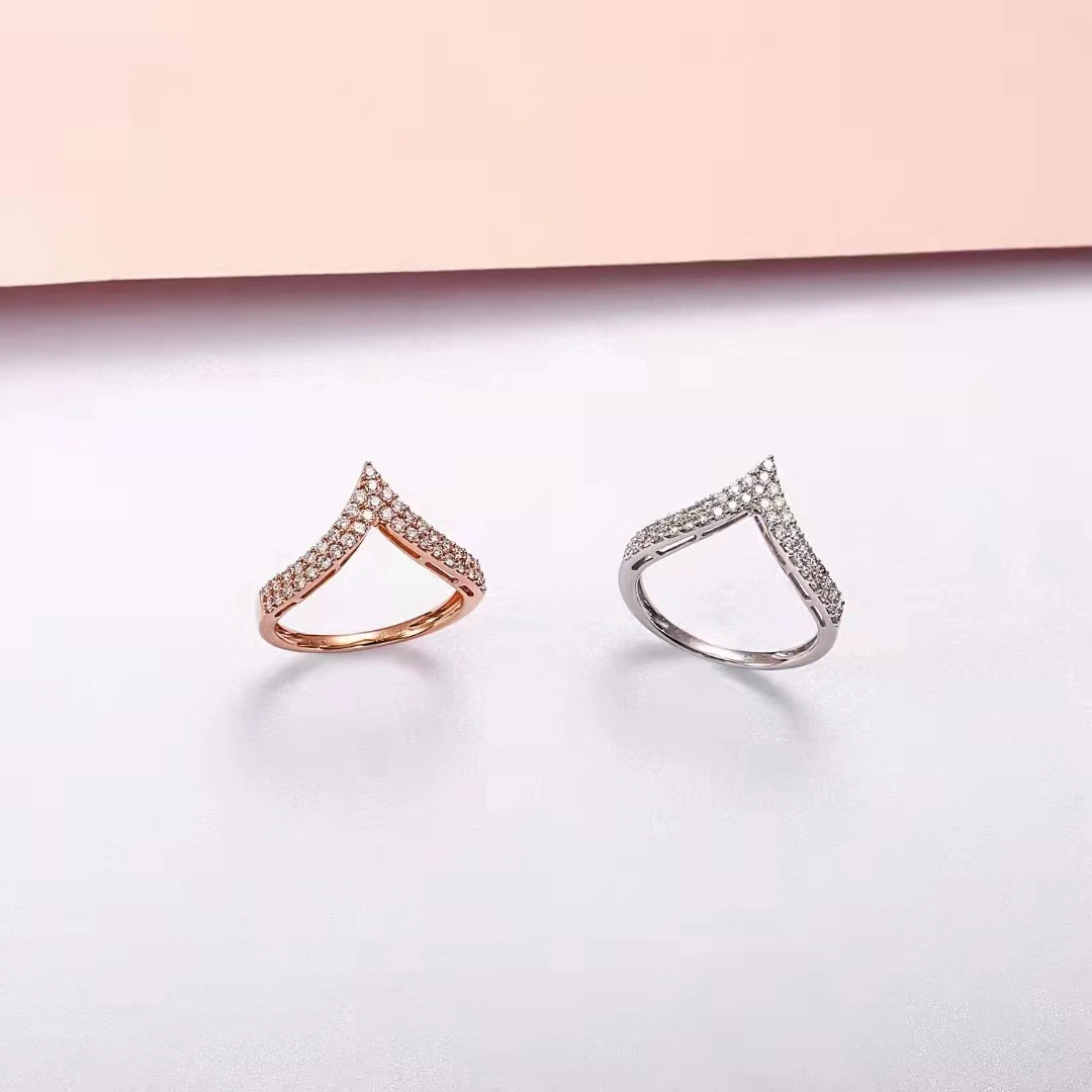 750 18K кольцо из белого золота для женщин 0 32 карат круглая огранка натуральный
