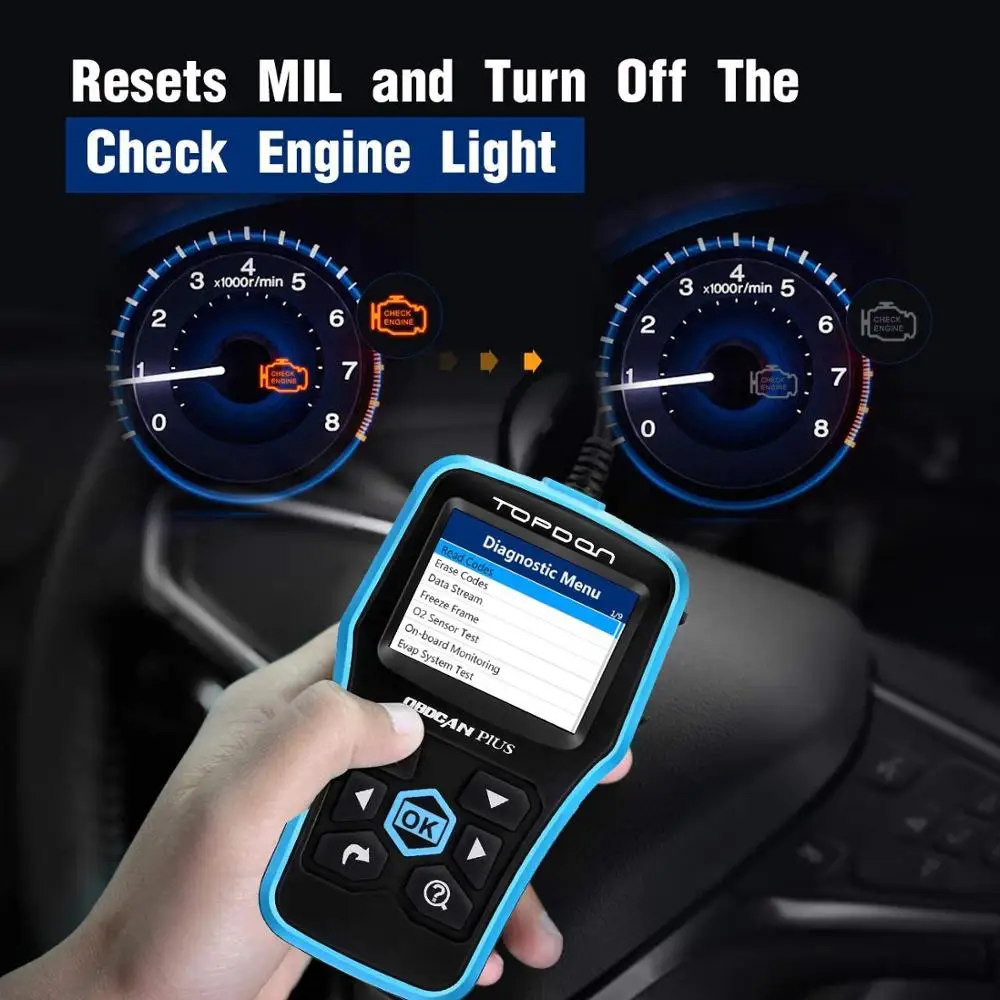 TOPDON PLUS2.0 OBD2 автомобильный диагностический инструмент OBD 2 Автомобильный сканер