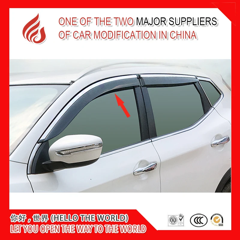 

4 Piece Injection molding trim vent shade rain sun wind deflector window visor for Hacker 2008-2015 2016-2017