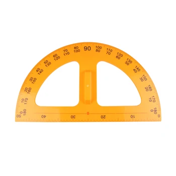 

Practical Protractor Portable Teaching Tool Creative Drafting Supplies Students Stationery for Home School Teacher (Yellow)