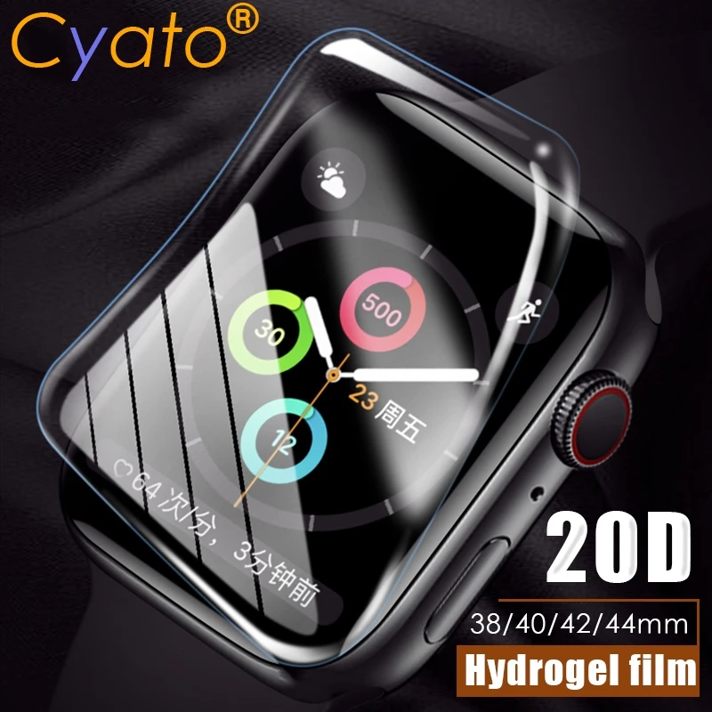 Гидрогелевая пленка 20D с полным покрытием для Apple Watch Защитная экрана 38 мм 40 42 44 не