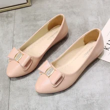 Г., весенние балетки на плоской подошве без шнуровки, с бантом, светильник, модные простые кожаные женские лоферы на плоской подошве с острым носком, водонепроницаемые Мокасины цвета: бежевый, черный, розовый