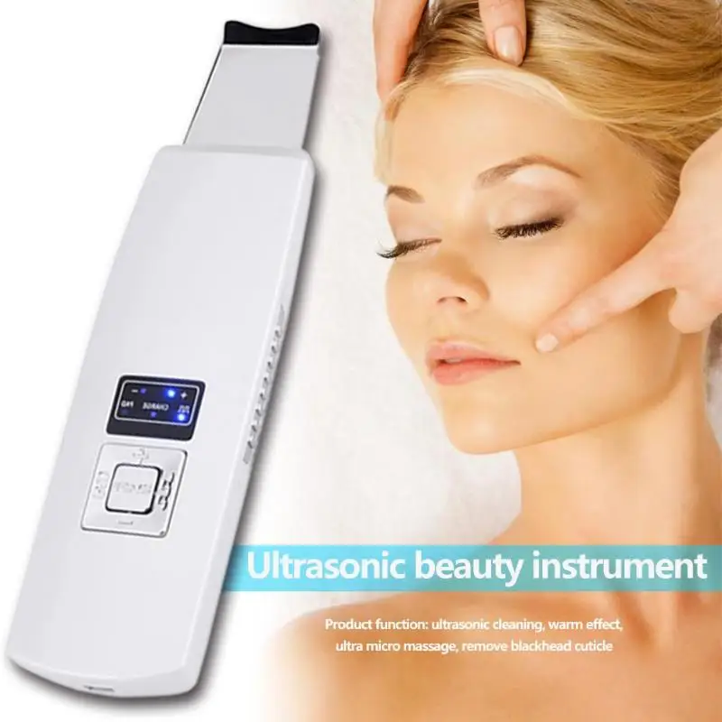 

Ultrasonic Beauty Scrubber Cleaner Blackhead Removal Face Skin Peeling Extractor Wrinkles Remover Deep Face Wash Brush