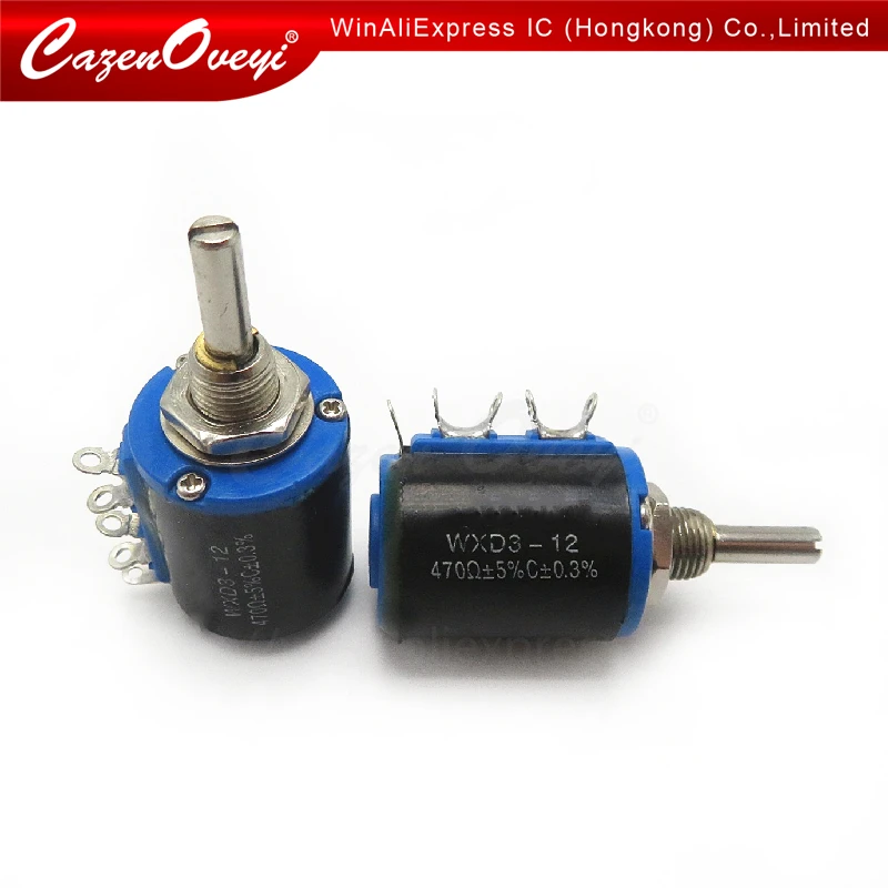 1PCS WXD3-12-1W 100 220 470 1K 2K2 3K3 4K7 10K 22K 33K 47K Ohm 100R 220R 470R 2.2K 3.3K 4.7K WXD3-12 1W Wirewound Potentiometer