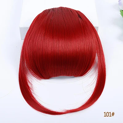 TALANG Neat Front Fringe Clip In  Hair Bangs  Hair Extensions Sweeping Side Blunt Bang Natural Black Brown Hairpieces 101