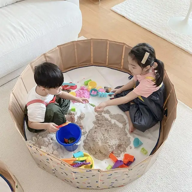 Folding Portable Children Ocean Ball Dry Pool Baby Bathe Home Fence Pit Toy Indoor Bubble Kid Game Playground Playpen 120cm 3