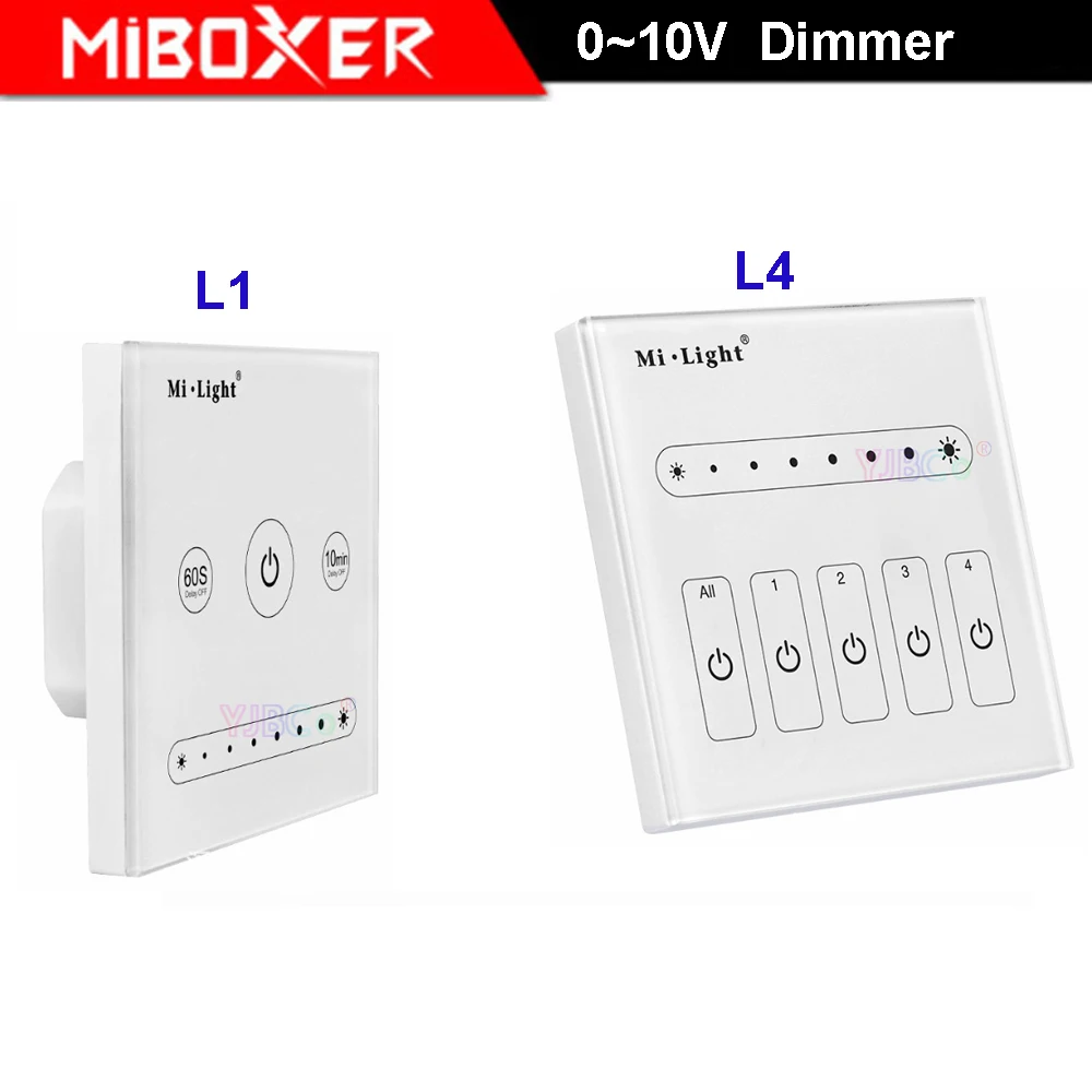 MiBOXER L1 L4 1/4 канала вывода независимым управлением настенный 4 канальный 0 ~ 10V светодиодный светильник лампа