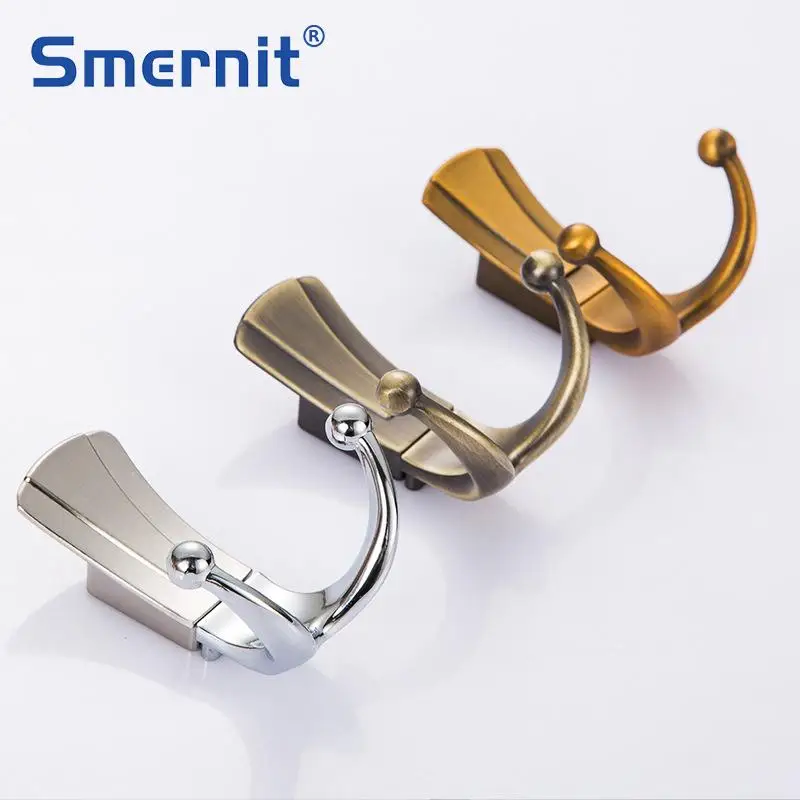 Настенные вешалки для ванной комнаты 2 крючка настенные крючки халата пальто