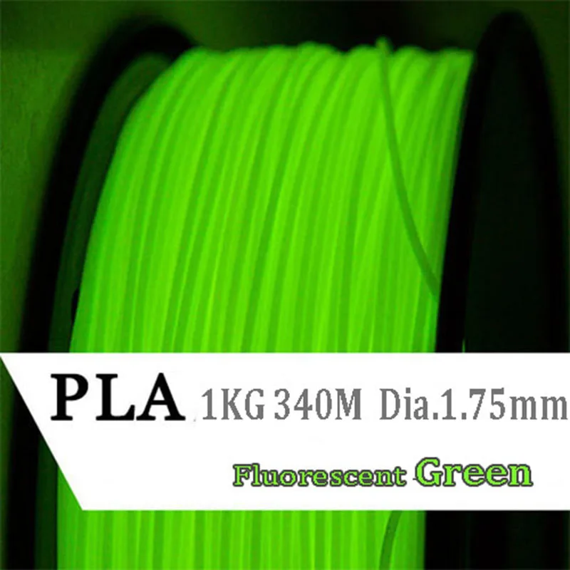 Yousu 3D пластик! PLA ABS PETG. нить для 3d принтера/биоразлагаемая/1,75 мм 1 кг 340 м/ из России - Цвет: PLA Fluorescent G