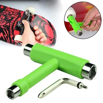 

Outdoor Skateboard Repair Tools Longboard T Shape Solid Color Iron Wrench Kit Tightening Truck Mounting Wheels Adjustment Tool
