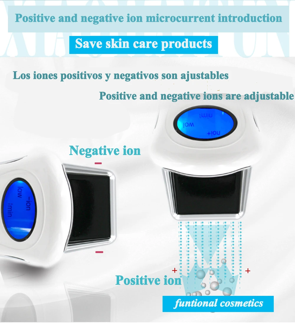 Beauty Instrument Handheld Galvanic Spa Nu Electroporator Skin Tightening Face Lift Microcurrent Facial Machine Galvanic Current Device Skin Care