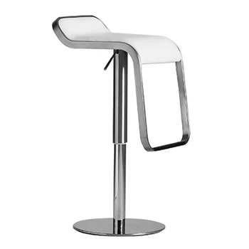 

European Style Simple Stainless Steel Front Bar Stool Chair High Lift Leather