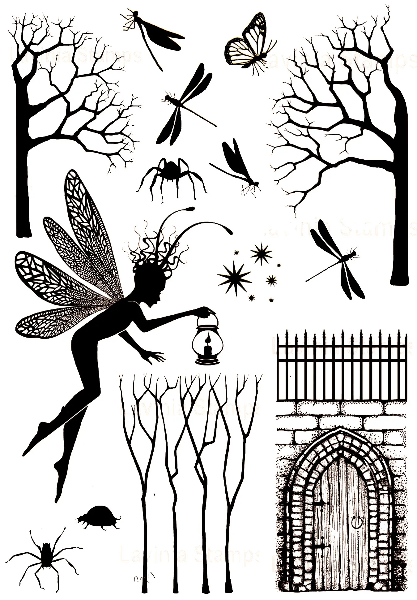 

New Arrival Insect Fairy Tree Clear Stamps for DIY Scrapbooking Card Making Photo Album Crafts Template Decoration Rubber Stamp