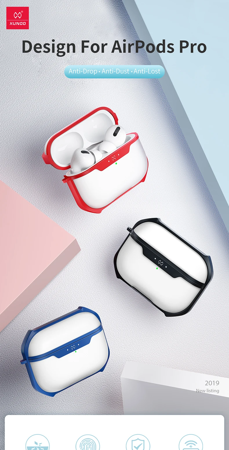 Для AirPods Pro Чехол прозрачный защитный чехол Bluetooth Наушники Подушка безопасности бампер с брелок Крюк для Airpods 3 крышка