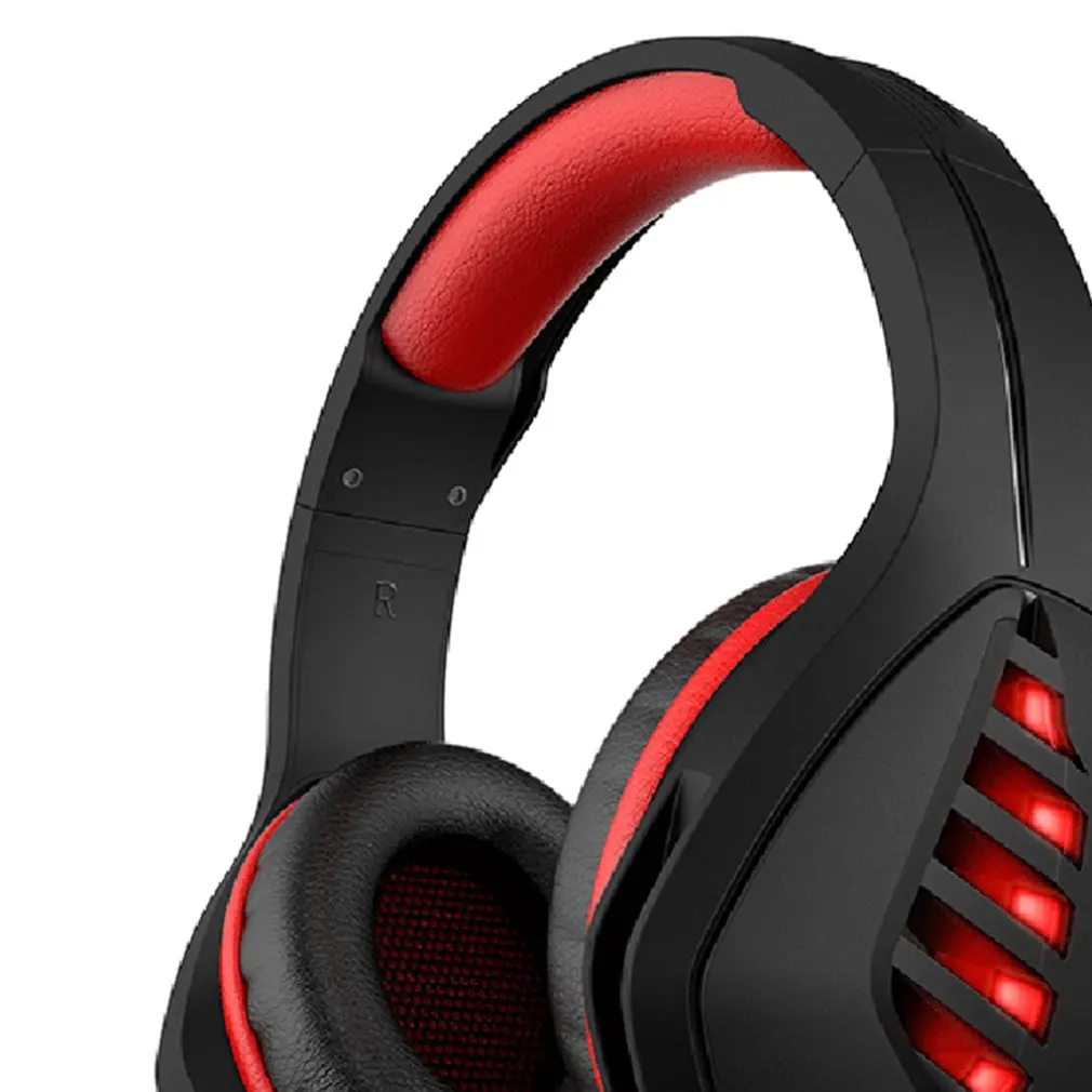 Headset for desktop for notebook luminous wire controlled gaming headset for PS4 game luminous headphones