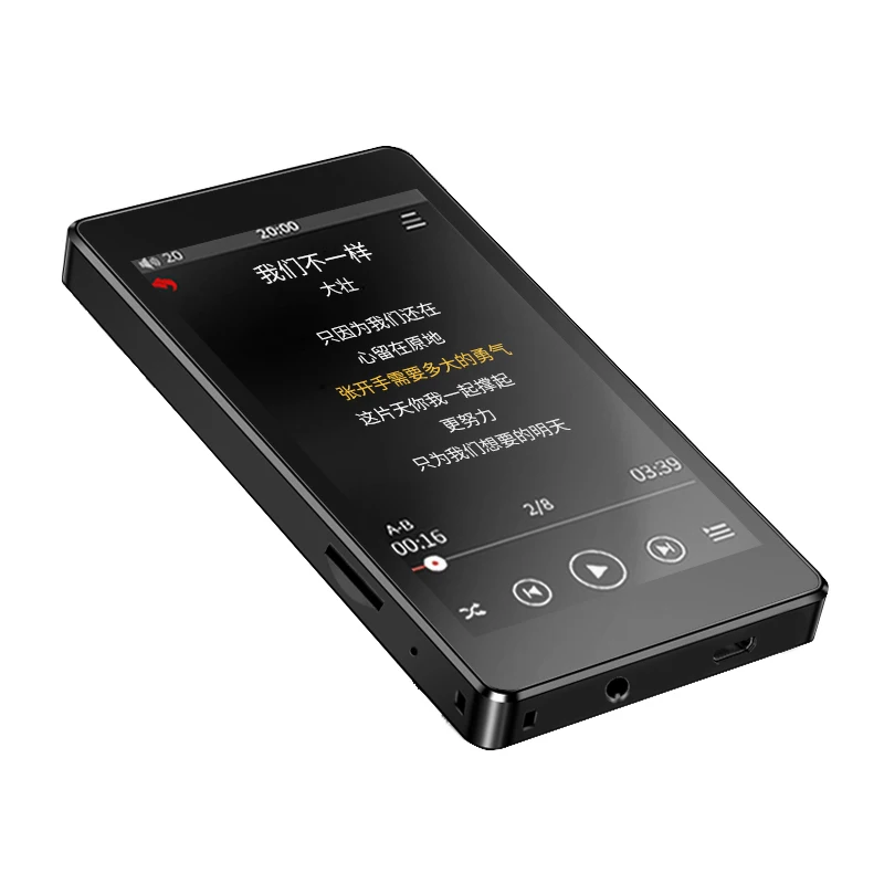 RUIZU H1 Full Touch 4iN экран MP3-плеер 8 Гб музыкальный плеер с fm-радио видео плеер проигрыватель электронных книг MP3 со встроенным динамиком 5