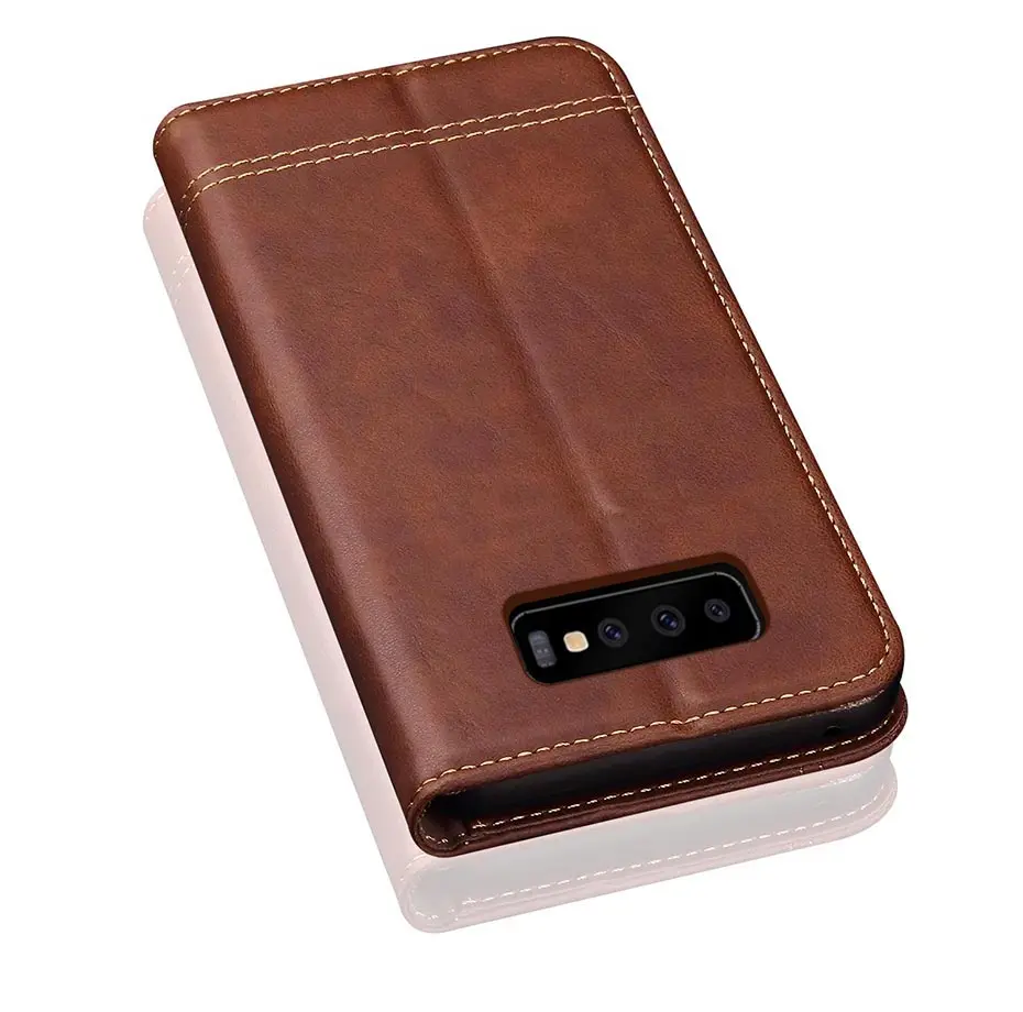 Чехол-книжка в стиле ретро из искусственной кожи для samsung Galaxy S7 S8 S9 S10 Plus, элегантный двойной чехол для samsung Note8 Note9 Note 10