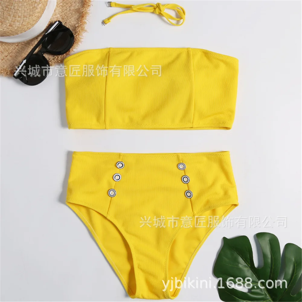 

New explosive special fabrics multi-color high-waist hot-selling swimsuits
