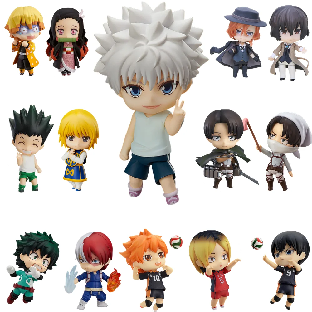 Anime Figure Haikyuu Kenma Attack on Titan Levi Eren Demon Slayer Nezuko Tanjirou Todoroki Toy Hunter X Hunter Action Figma Doll