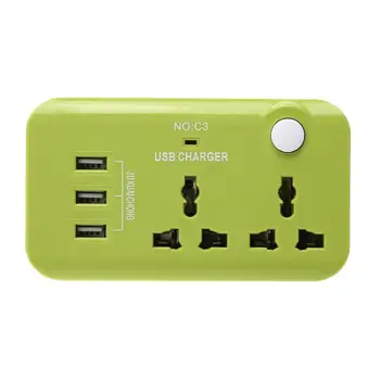 

5V 10A Electrical Socket 2 AC Socket + 3 USB Ports Quick Charging Hub Wall Charger Board Panel Power Socket AC 110-250V UK Plug