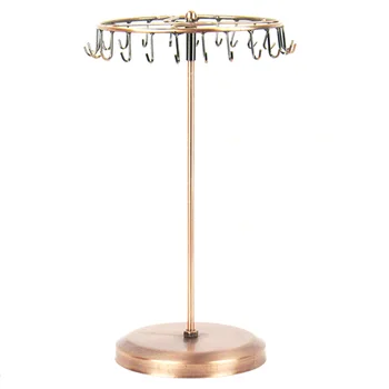 

Desktop Bracelet Ring Jewelry Display Rack Organizer Holder Detachable Home Rotating Stand Storage Iron Plating High Capacity