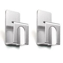 2 шт. Быстрый слив самоклеющиеся щеткой держатель для зубной щетки один для большой нагрузки настенный нержавеющая сталь для дома кронштейн