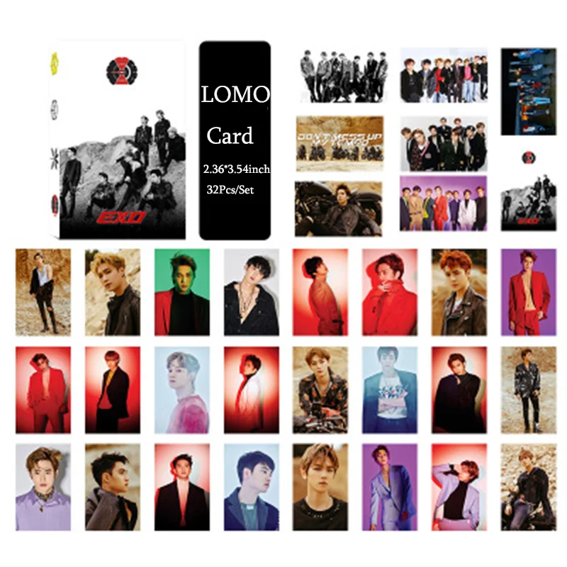 32 шт./компл. EXO новый альбом What a Life Together Bangtan LOMO Post Card Lay Chen BaekHyun Fans коллекция