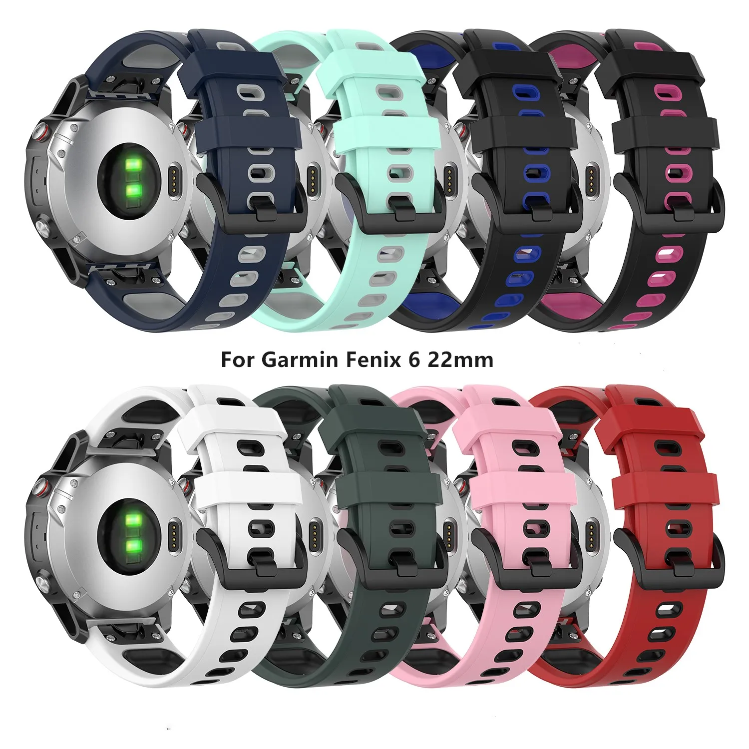 Силиконовый ремешок для наручных часов Garmin Fenix 6 22 мм быстрой замены Quickfit