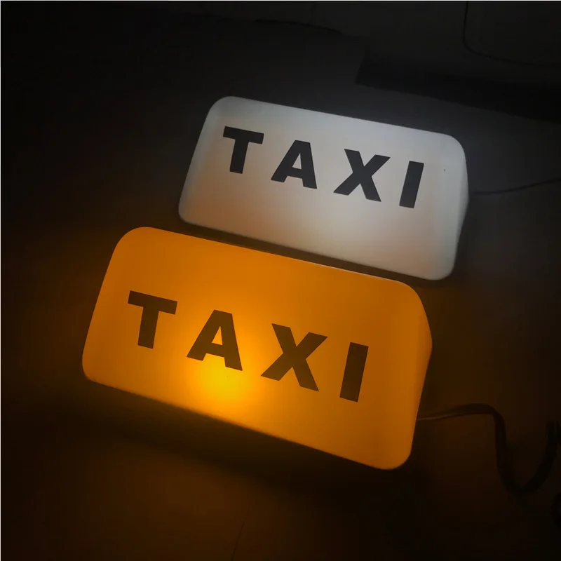 12V COB Light Universal Yellow Base Car Sign Lamp High Quality New Fashion Taxi Sign Cab Roof Top Topper Adhesive Car Sign Lamp