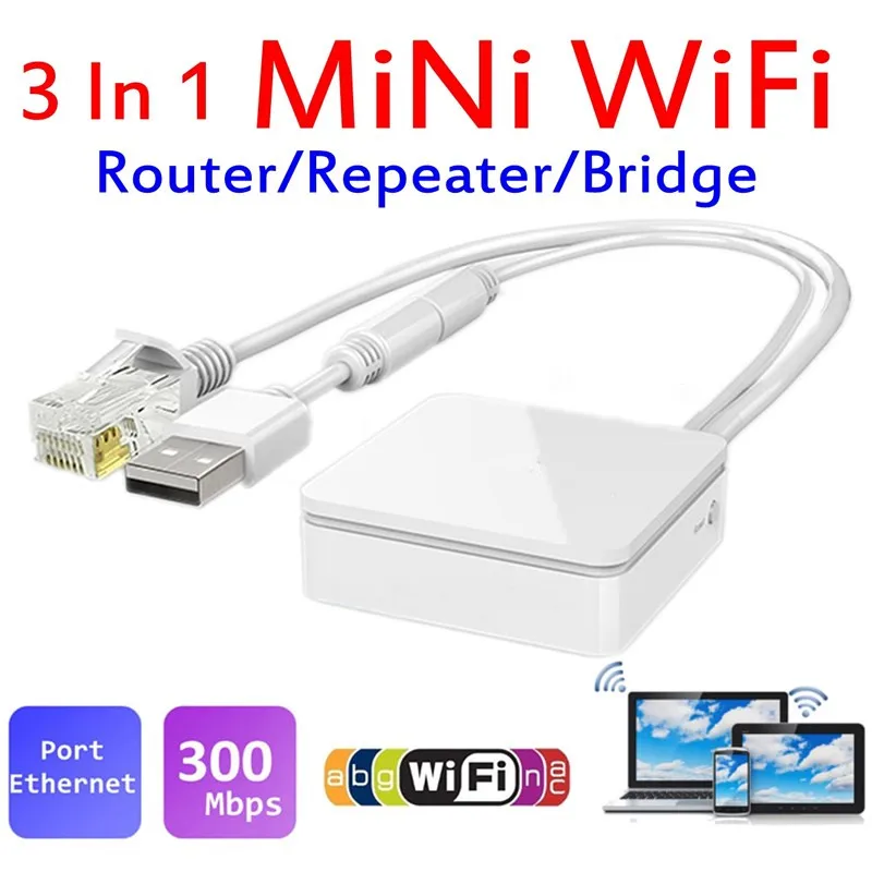 VONETS VAR11N-300 Wi-Fi to Ethernet Wireless APs Bridge Dongle Router Repeater Support firewall Wireless Bridge Router Wifi