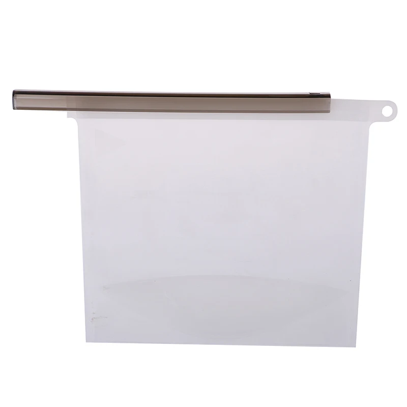 1PCS Reusable Sealer Freezer Milk Fruit Meat Storage Bags Vacuum Silicone Food Bag Refrigerat Bags Fridge Food Containers - Цвет: Белый