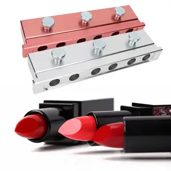 

12.1mm 6 Holes Triple Use DIY Lipstick Mold Aluminum Alloy Rose Gold Dual Uses Lip Balm Maker Tool