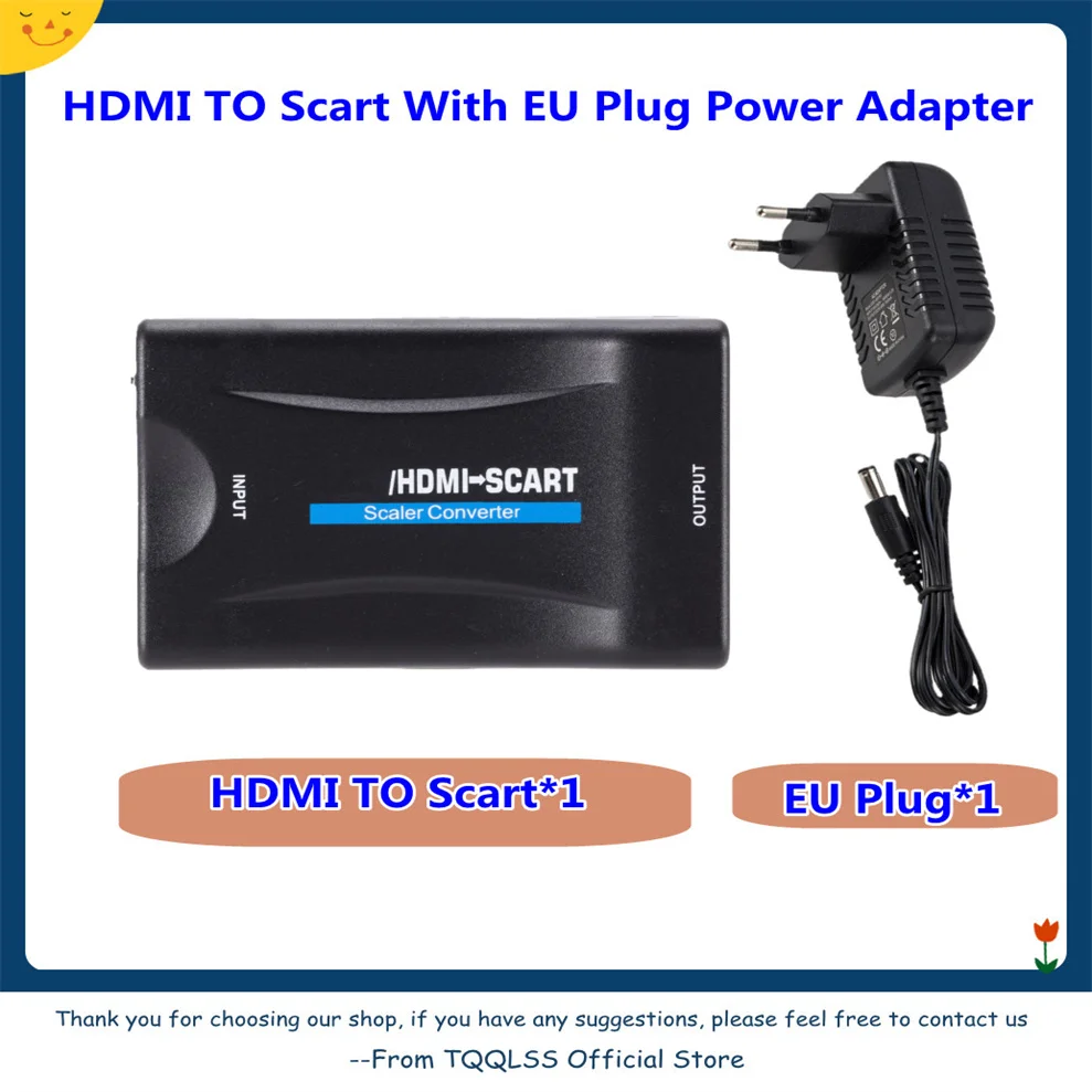 1080P HDMI TO SCART    ȯ AV ȣ HDMI TO SCART  HD ű TV DVDUS/EU  ÷