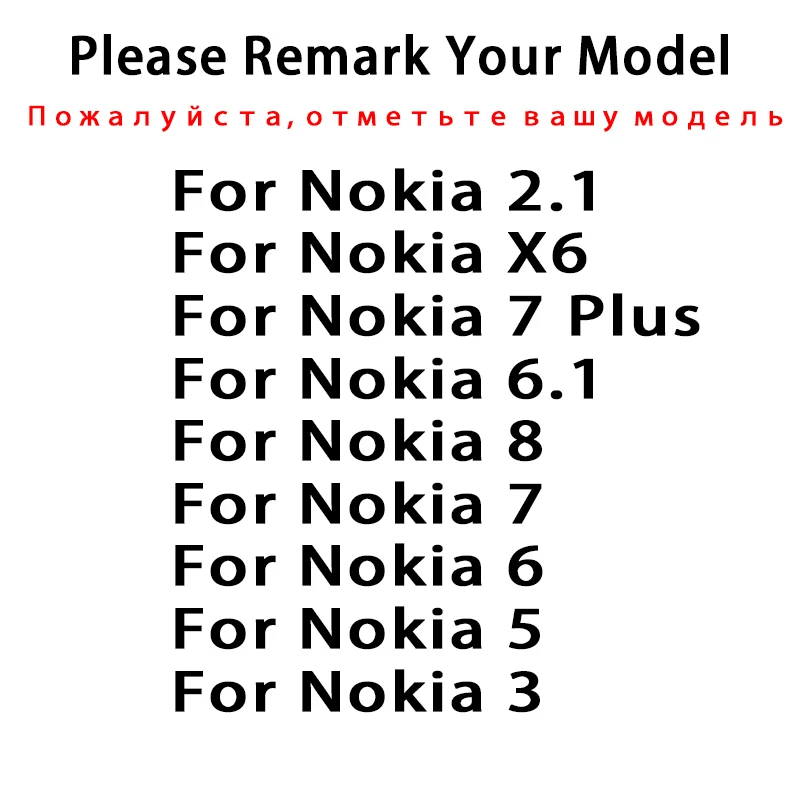 Закаленное стекло для Nokia 5 2,1 3 3,1 5,1X5 6,1X6 8,1 2 7,1 7 Plus, 8, 9, PureView 2,2 3,2 4,2 6,2 7,2 Защитная пленка для экрана - Цвет: other models remark