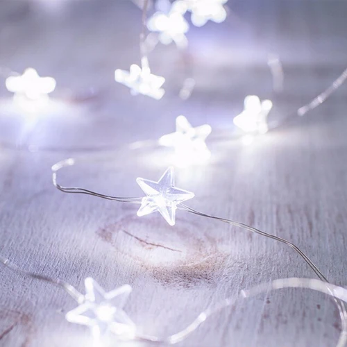 2 м/3 м светодиодный свет звезды гирлянды мерцающие гирлянды на батарейках Рождественская лампа Праздничная Вечеринка свадебные декоративные гирлянды - Испускаемый цвет: Холодный белый