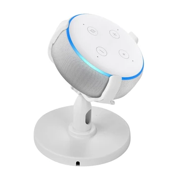 

Adjustable Stand Bracket Mount 360-degree Rotation Table Holder with Anti-slip silicone bottom pad for Echo Dot 3rd Generation