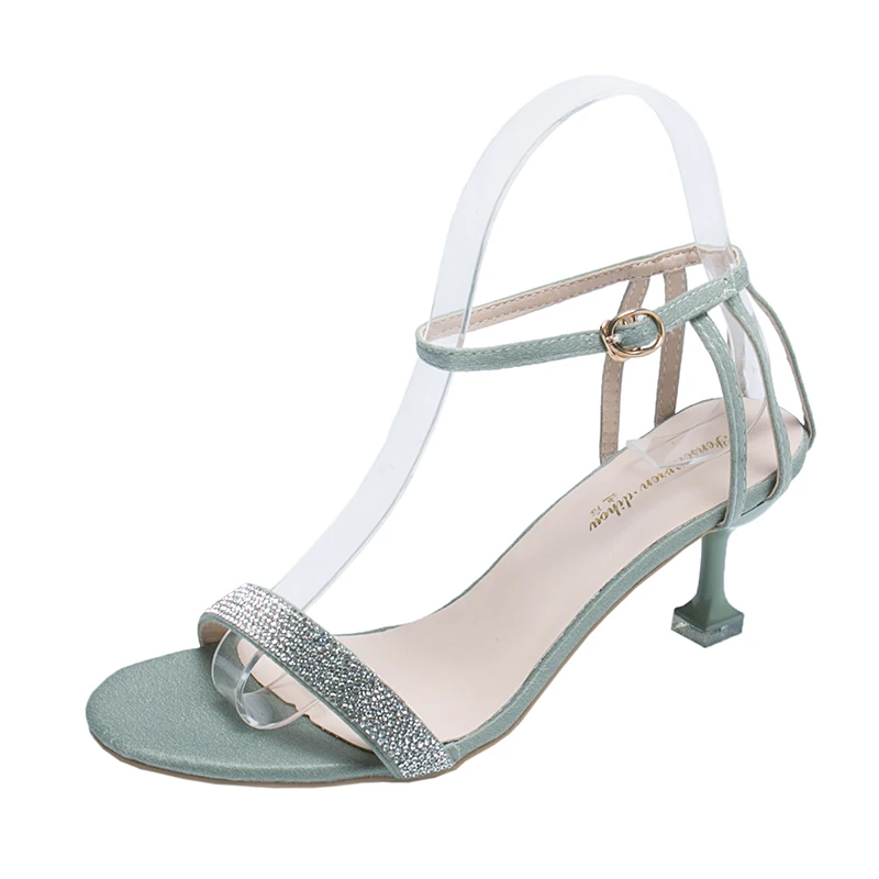 Women's Summer Sandals Beach Shoewear Open Toe High Heels Studded Multicolor Outdoor Women's Sandals Sandalias Mujer Para Playa