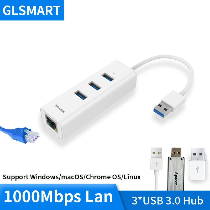 TP-LINK TL-UG313 External USB 3.0 Wired Ethernet Network Card Adapter 10/100/1000M RJ45 Lan for Windows/MAC/Linux | Компьютеры и офис